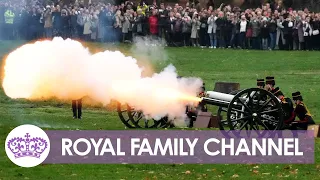 Gun Salute in Green Park Marks King's 74th Birthday