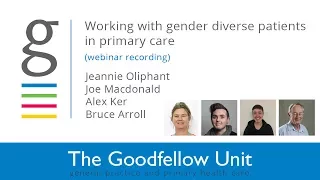 Goodfellow Unit Webinar: Working with gender diverse clients