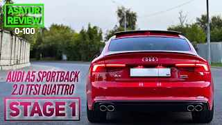 ⏱️ 0-100 AUDI A5 Sportback 2.0 TFSI Stage 1 / Ауди А5 Спортбэк 2,0 ТФСИ Стейдж 1 dragy