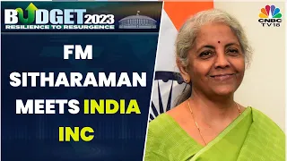 Finance Minister Nirmala Sitharaman Meets India INC After The Budget | Budget 2023 | CNBC-TV18