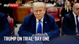 Donald Trump complains he should be elsewhere after first day of trial