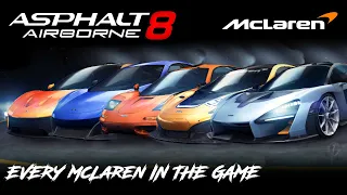 Asphalt 8: Full McLaren Showcase (Every Car in-game)