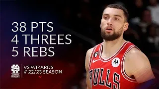 Zach LaVine 38 pts 4 threes 5 rebs vs Wizards 22/23 season