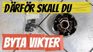 BYTER VARIATORVIKTER PÅ EN BAOTIAN MOPED - SÅ HÄR GÖR DU - GY6 50 | BT49QT -  VARIATOR VIKTER