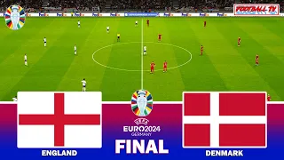 ENGLAND vs DENMARK - UEFA EURO 2024 FINAL | Full Match All Goals | eFootball PES Gameplay