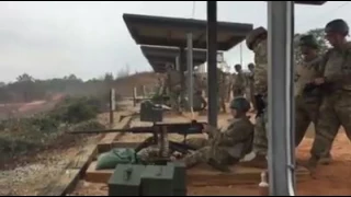 US Army training on Machine Gun, M2 .50 Cal