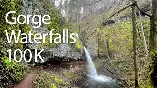 Running with Columbia River Gorge Waterfalls