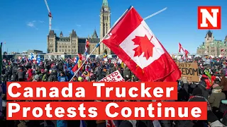 Thousands Protest Canada’s Trucker Vaccine Mandate With U.S. Support Including Trump
