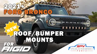 2021+ Ford Bronco Universal Bumper & Roof Mounts, Light Bars Pod Lights Rigid Industries 2022 2023