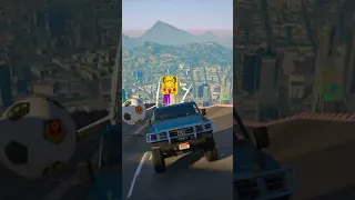 Super Mega Jump Jeep Patriot Stretch GTA 5 video 4k #shorts #gaming #gta5