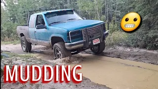 Mudding my Lifted OBS K1500 Truck