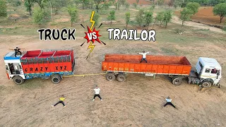 Truck VS Trailor Ultimate Power Test🔥 | दोनों में से कौन जीतेगा? Shocking Results