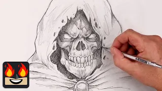 How To Draw Skeletor | Masters of the Universe Sketch