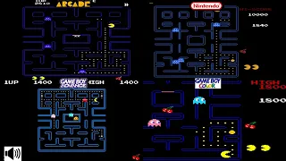 Pac Man Arcade VS NES VS GBA VS GBC Console VS Console