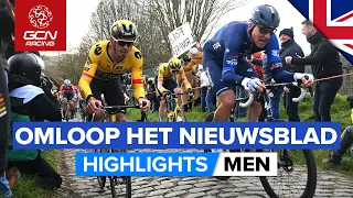 Incredible Solo Attack Conquers The Cobbles! | Omloop Het Nieuwsblad 2023 Highlights - Men