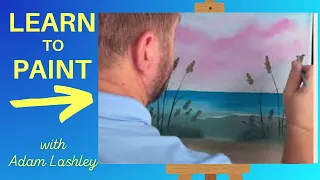 Beach Painting | Painting Tutorial | Wet on Wet Oil Painting for Beginners