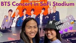 Surprising my daughter to a BTS Concert || BTS SoFi Stadium Concert || Permission to Dance BTS 2021