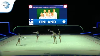 Finland - 2019 Rhythmic Gymnastics Europeans, junior groups 5 hoops qualification