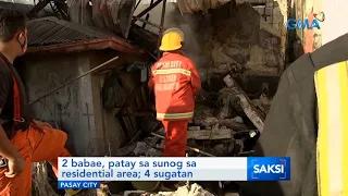 Saksi: 2 babae, patay sa sunog sa residential area; 4 sugatan