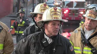 FDNY officials provide update on 5-alarm fire in the Bronx