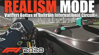 F1 2020 REALISM MODE - VALTTERI BOTTAS - BAHRAIN (100% Race + Cockpit + TrackIR + No Assists)