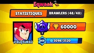 RECORD DU MONDE pour @Eqwaak1  🦆 60000 TR 🏆 sur BRAWL STARS 🏆