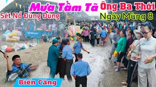 Trực tiếp Ẩ.u đ,ả, Mưa dầm tầm tã Lễ Giỗ Ông Ba Thới 2024 mùng 8 biến căng quá