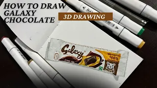 Galaxy Chocolate drawing | 3D Art | tutorial | realistic