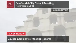 City Council - November 2, 2021 City Council Meeting - City of San Gabriel