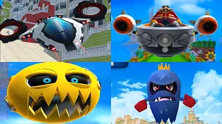 Sonic Dash - All 4 Bosses Battle Eggman Zazz vs Bash Pacman Dr. Robotnik All Characters Unlocked
