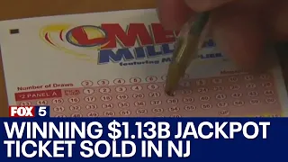 Mega Millions winning $1.13B jackpot ticket sold in NJ