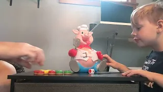 Father and son Play pop the pig!