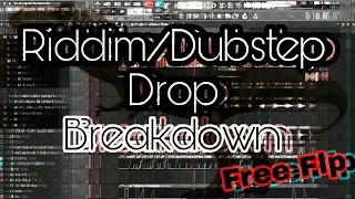 Easy Riddim/Dubstep Drop Breakdown |How to make Riddim Drop| Free Flp + Sounds|