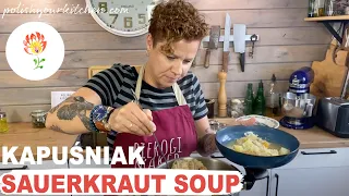Polish soup - SAUERKRAUT SOUP - kapuśniak - How to make Polish food.