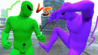 GREEN vs PURPLE ALIEN GANG WAR ! GTA 5 ONLINE FAN COMPILATION PART 2