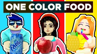 Eating One Colour Food Challenge in Roblox ft @AyushMore