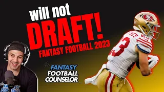 5 Big Name Fantasy Football Players I will Not draft