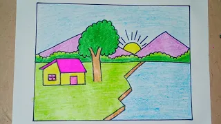 Home sweet Home easy Drawing painting for kids 🏡Drawing tutorial #house #drawing