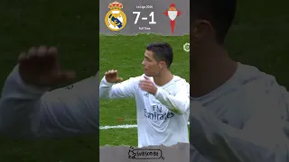 Ronaldo Quattrick! 🥵🔥 Real Madrid VS Celta Vigo 🛑 La Liga 2016 Goal Highlights #Shorts #Football