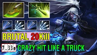 Pro Carry [Drow Ranger] Brutal Arrows Multishot Damage with Full Agility Build Crazy 20Kills 7.33E