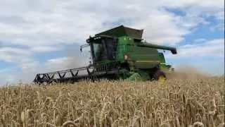 Żniwa 2011 Pszenica, Harvest wheat - John Deere t670, 6930, 8200