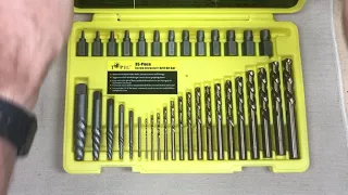 Review - Topec 35-Piece Screw Extractor and Drill Bit Set, bolt extractors, Multi-spline Extractors