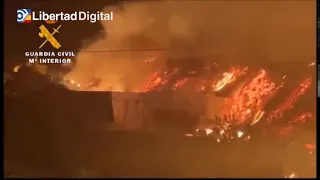 Así engulle la lava una casa en La Palma