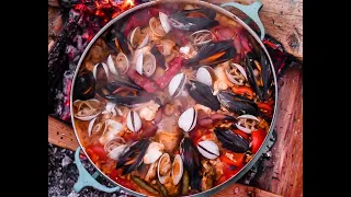 Catch and Cook AMAZING SEAFOOD PAELLA!!