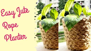 How To Convert A Waste Container Into Beautiful Jute Braid Planter