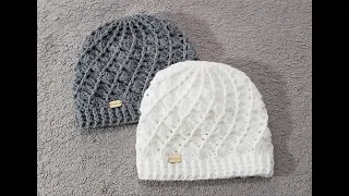 CROCHET BEANIE; how to crochet spiral shell beanie