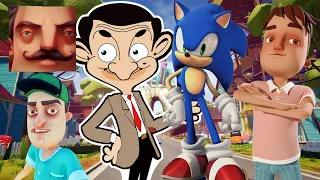 Hello Neighbor - New Secret Neighbor Spider-Man Sonic Aaron Mr Bean History Gameplay Walkthrough