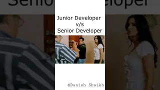 Junior Developer v/s Senior Developer #short #selmonbhoi #funny