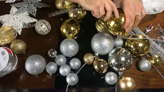 Christmas DIY / Ornament Clusters and Ribbon Waves / Dollar Tree Project 2018  / LIVE