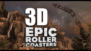 Epic roller coaster VR Oculus rift rock falls Adventure in 3D For VR BOX or Google Cardboard